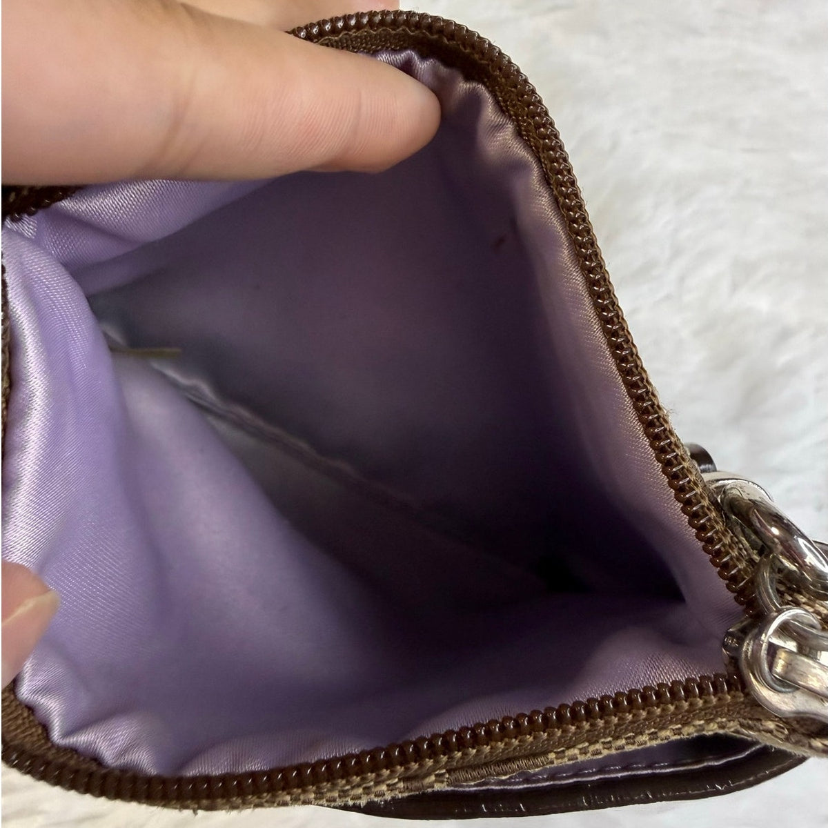 Coach Brown Wristlet