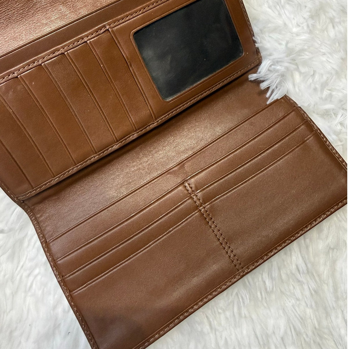 y2k Coach Brown Signature Wallet