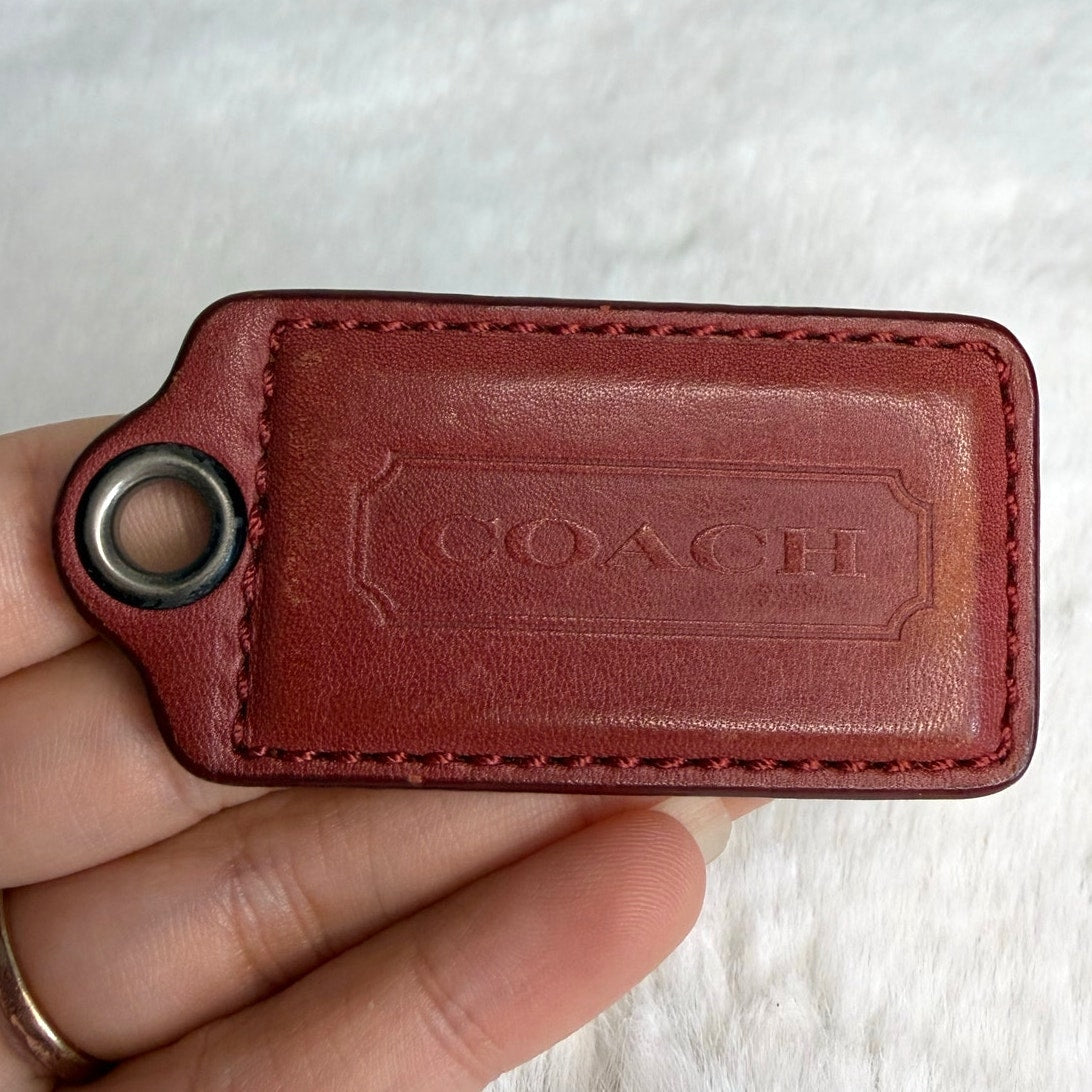 2.5" COACH Fob Bag Charm Hang tag Hangtag