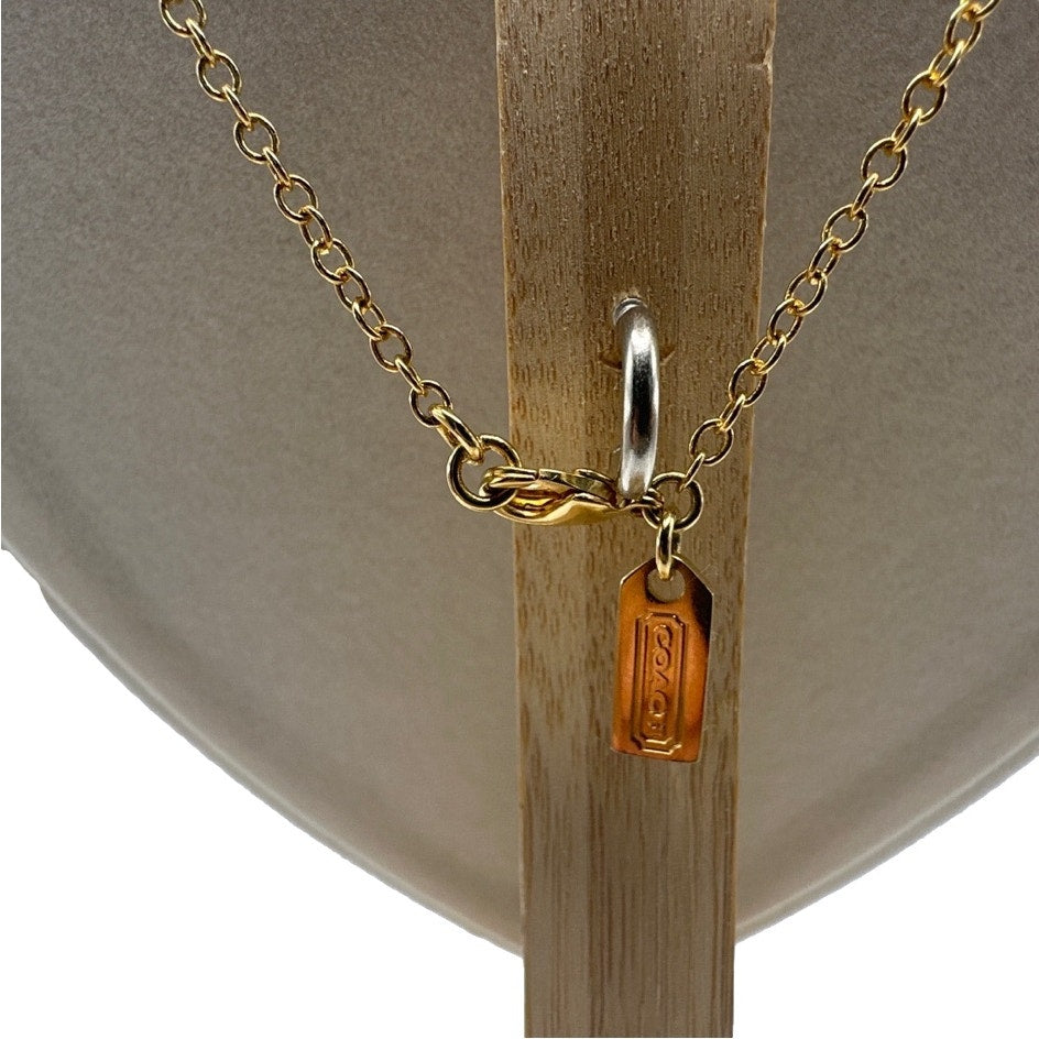 COACH Medallion Signature Charm Necklace
