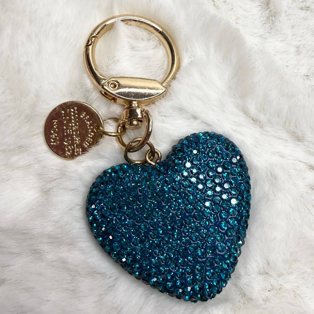 Fashion Rhinestone Heart Keychain Crystal Handbag Purse Bag charm