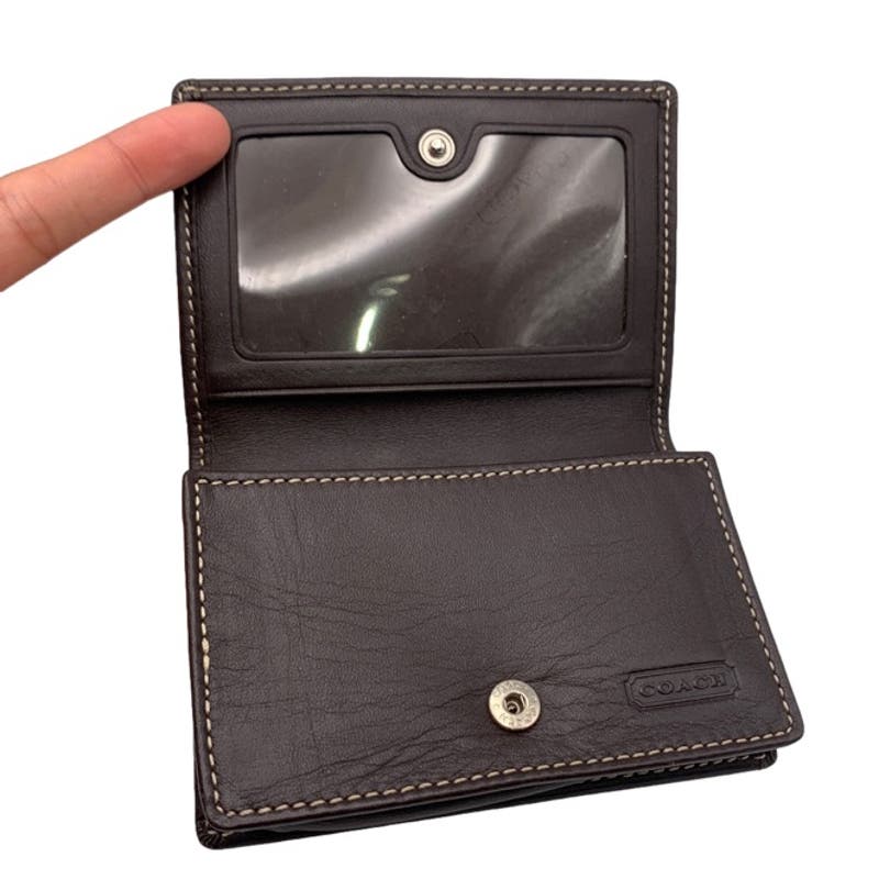 COACH Brown Card Holder Wallet