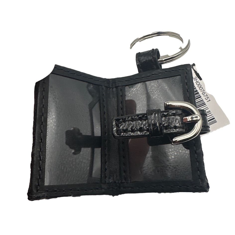 NWT Vintage COACH Signature Black Bag Charm with Photo Slot