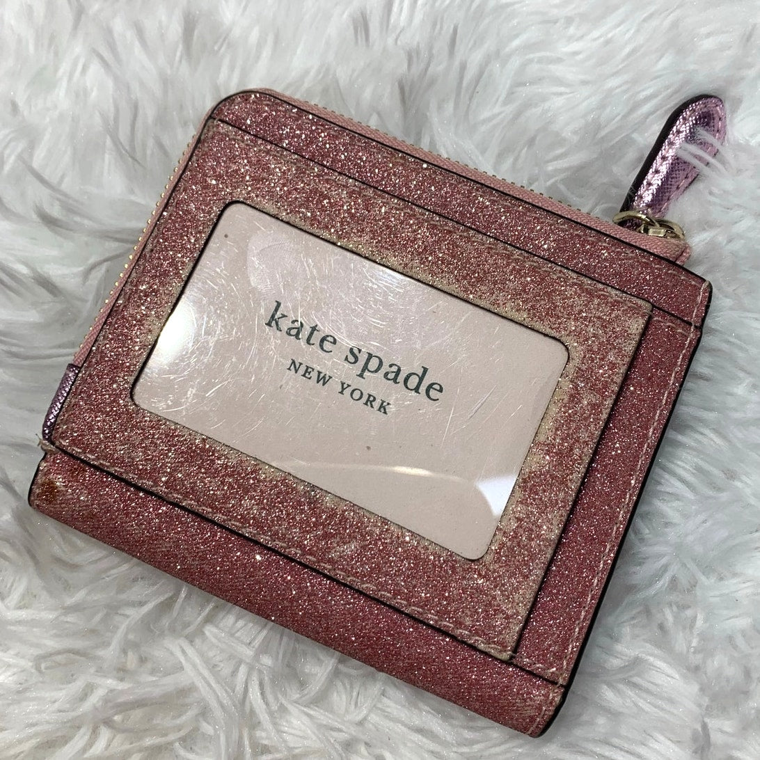 Kate Spade Pink Bifold Glitter Wallet