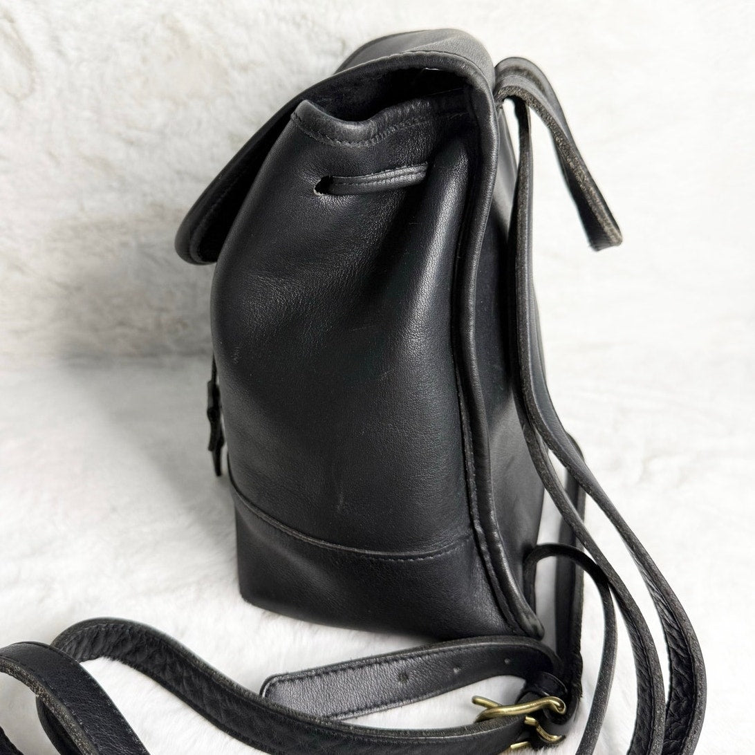 Vintage Coach Black 9960 Daypack Drawstring Backpack