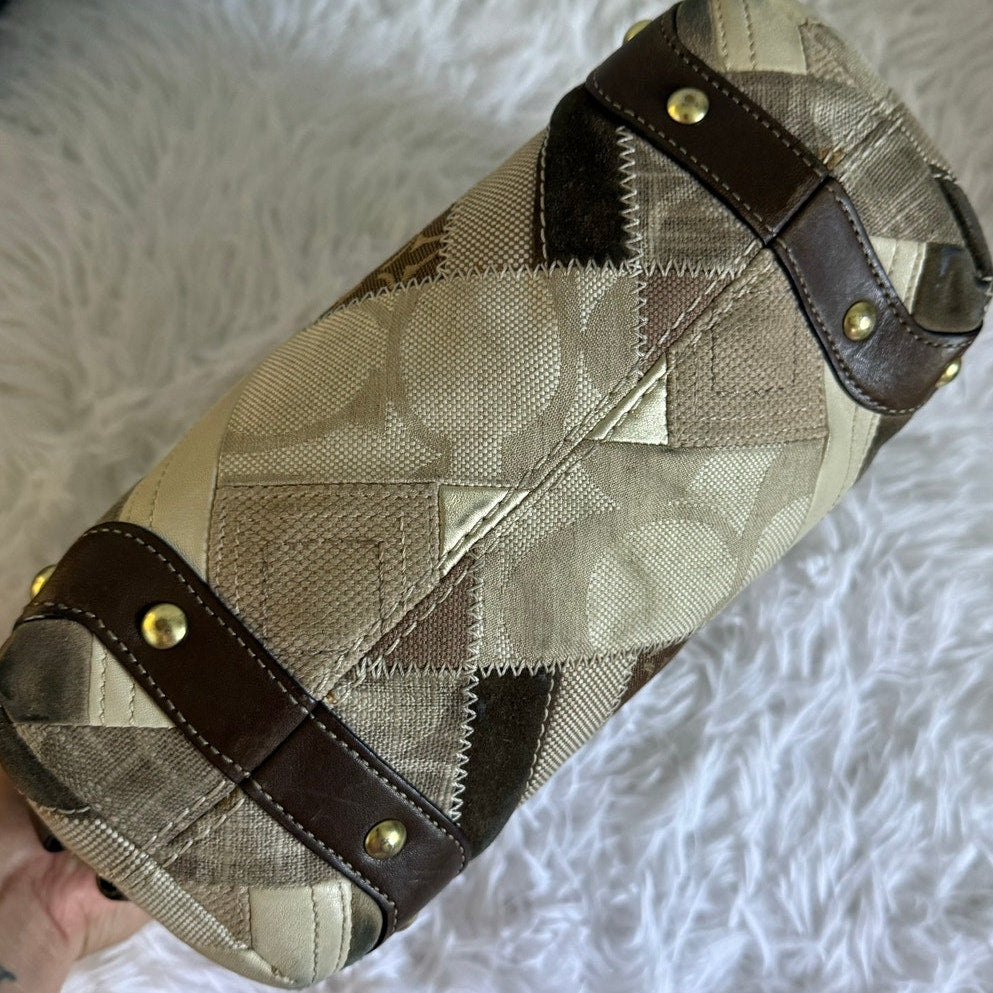 Y2K Coach 12523 Carly Signature Patchwork Hobo Bag Shoulder Bag