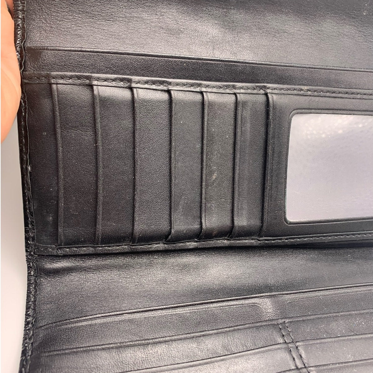 COACH Black Signature Canvas Wallet