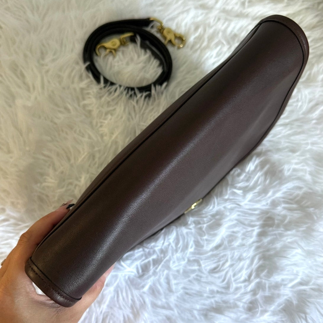 Vintage COACH Mahogany Convertible Clutch 9635 Costa Rica Crossbody Shoulder Bag