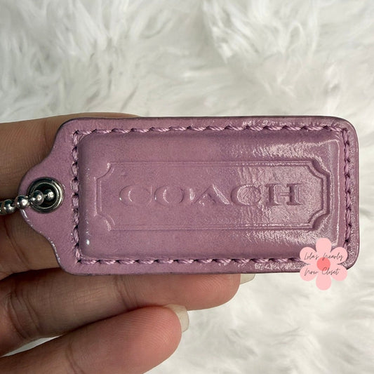 2" COACH Pink  Fob Bag Charm Hang tag Hangtag