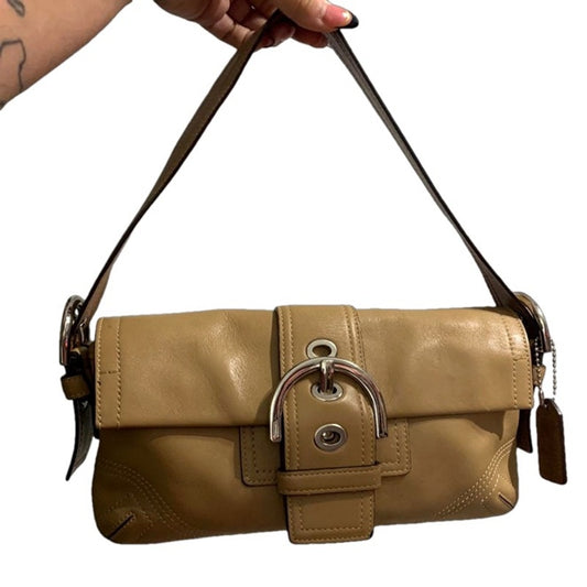 COACH Y2k Soho Saddle Tan Flap Shoulder Bag