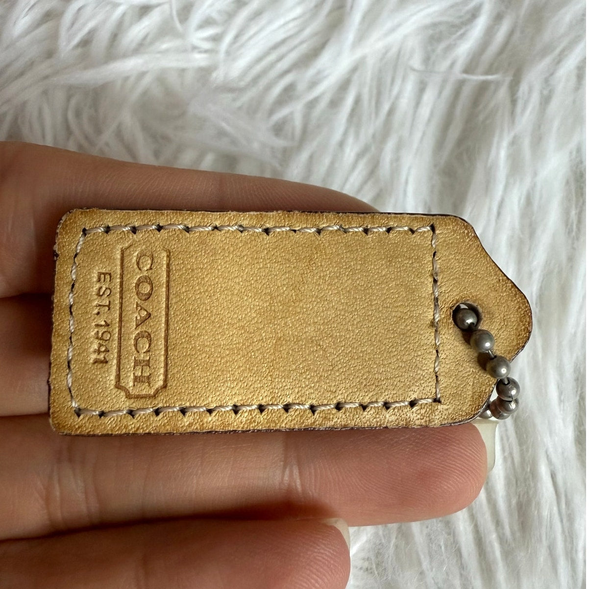 1.5" y2k COACH Vintage Fob Bag Charm Hang tag Hangtag