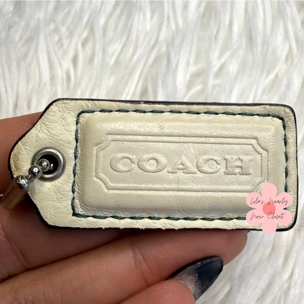 1.5" y2k COACH Vintage Fob Bag Charm Hang tag Hangtag