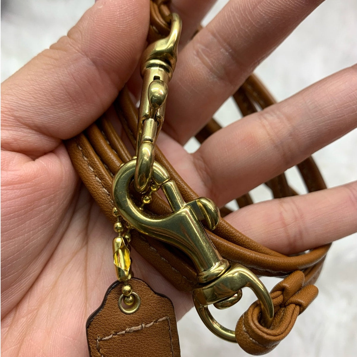 1" COACH Small Fob Bag Charm Hang tag Hangtag and Replacement Strap