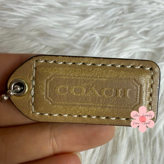 y2k 2" COACH Vintage Fob Bag Charm Hang tag Hangtag