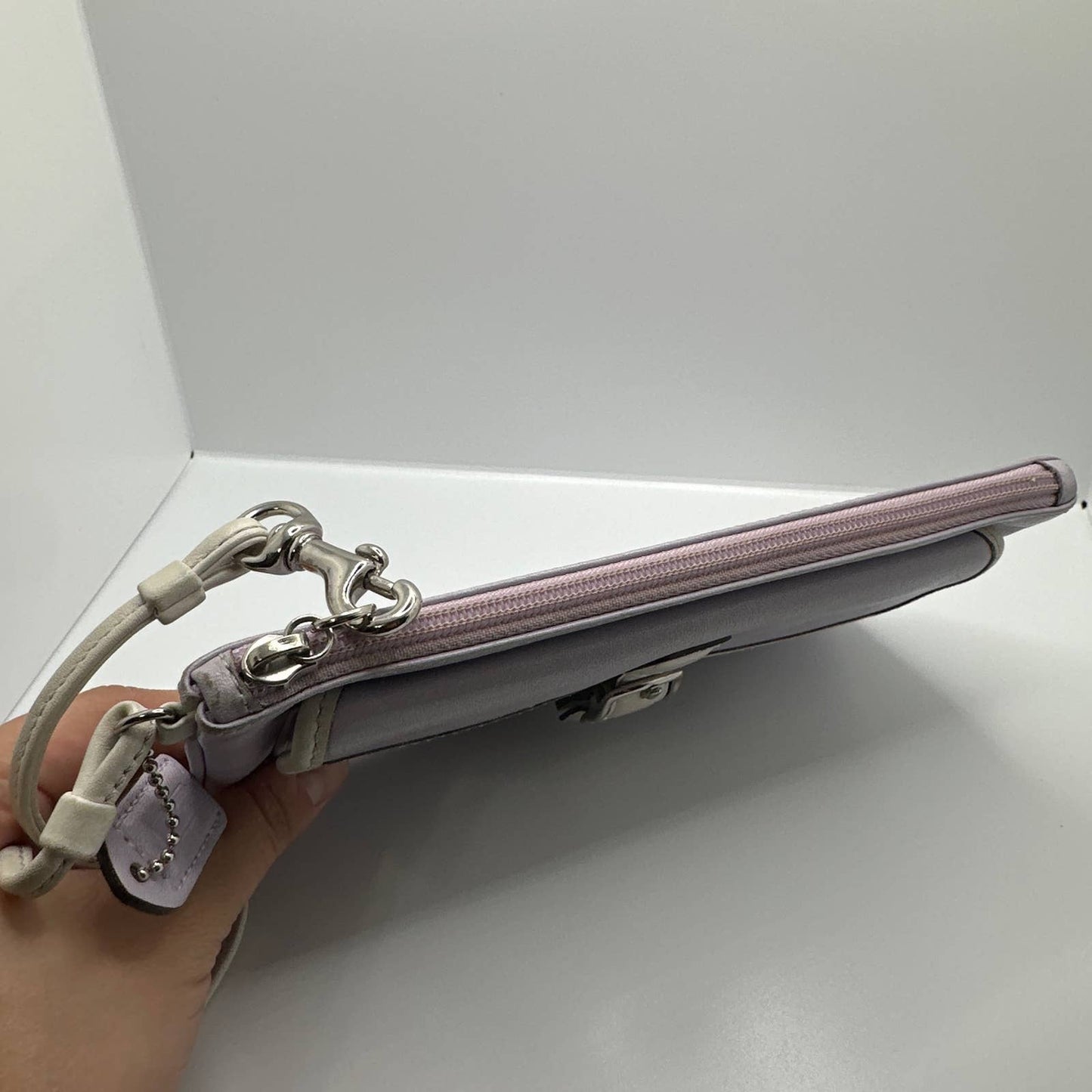 COACH Lilac and Off White Wristlet