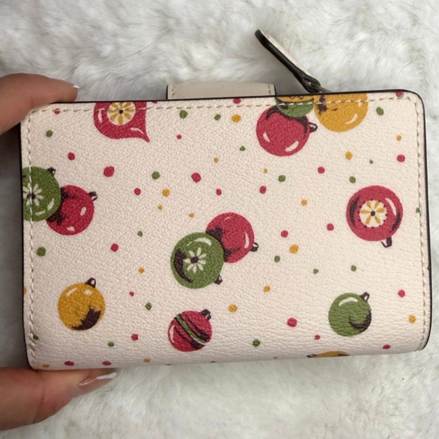 COACH Medium Corner Zip Wallet with Ornament Print