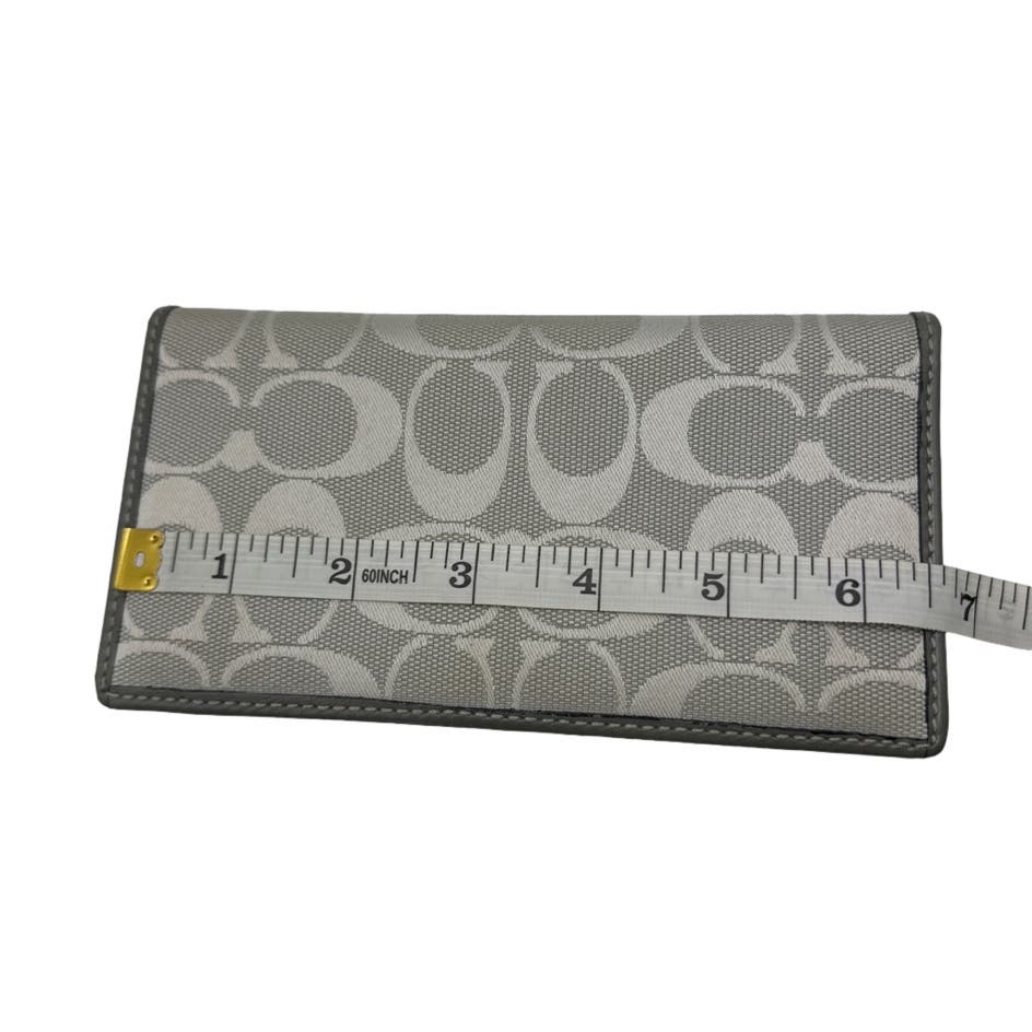COACH Gray / Silver Checkbook Holder