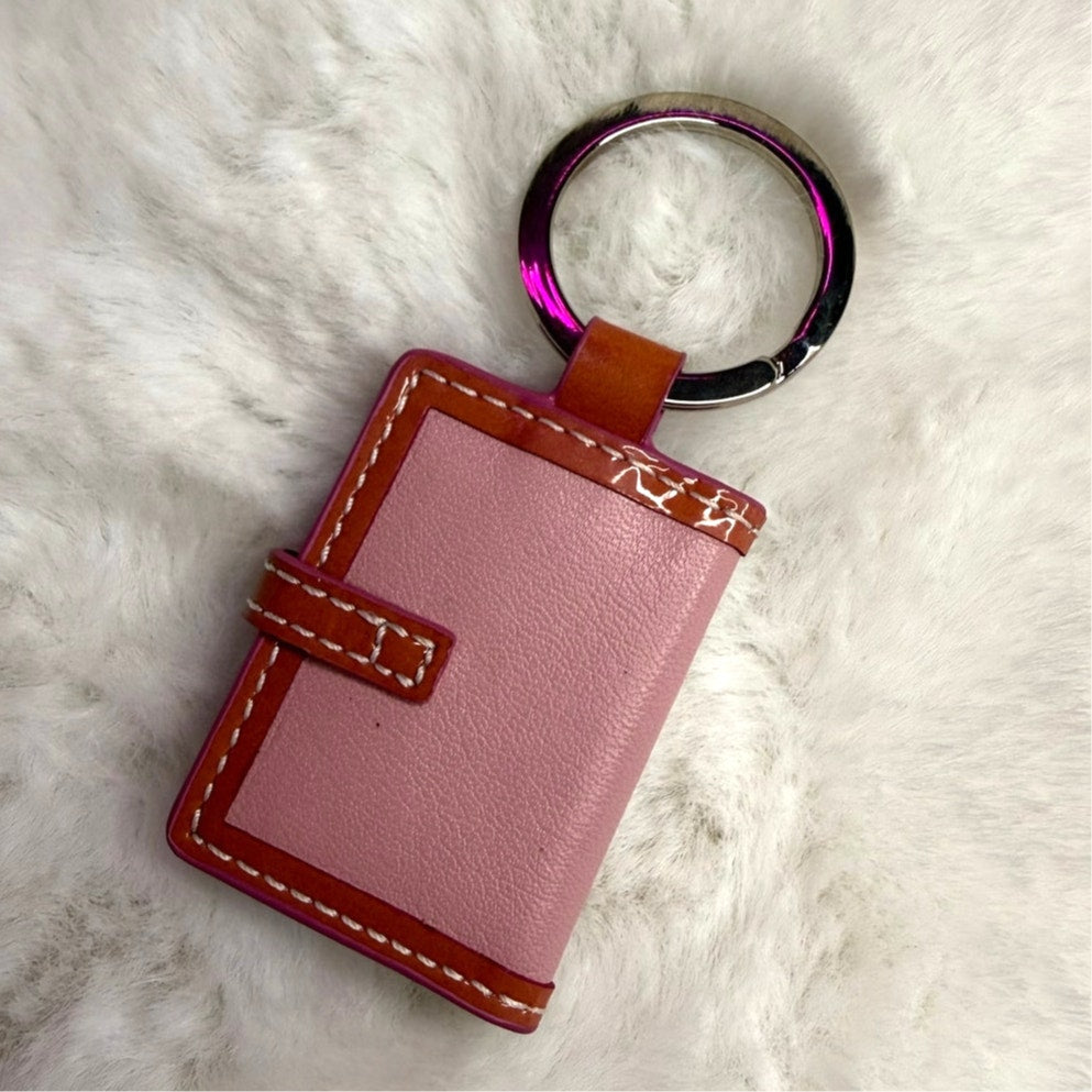 y2k Coach Pink Mini Picture Frame Keychain Bag Charm
