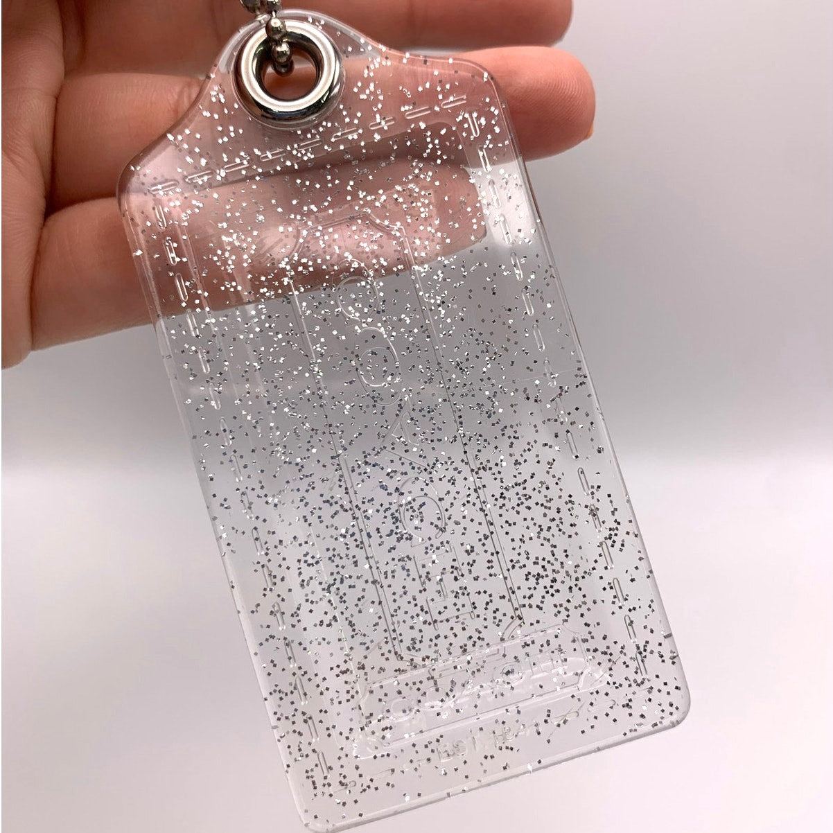 COACH Poppy Glitter Clear Replacement Hang Tag Bag