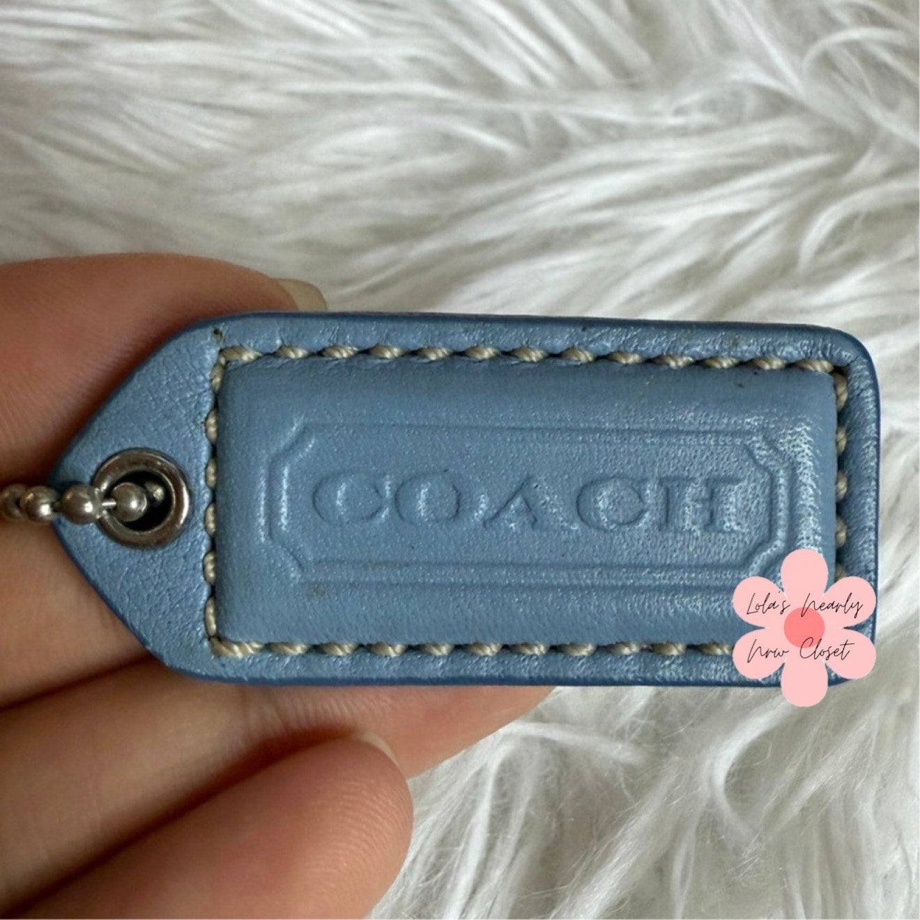 1.5" y2k COACH Fob Bag Charm Hang tag Hangtag