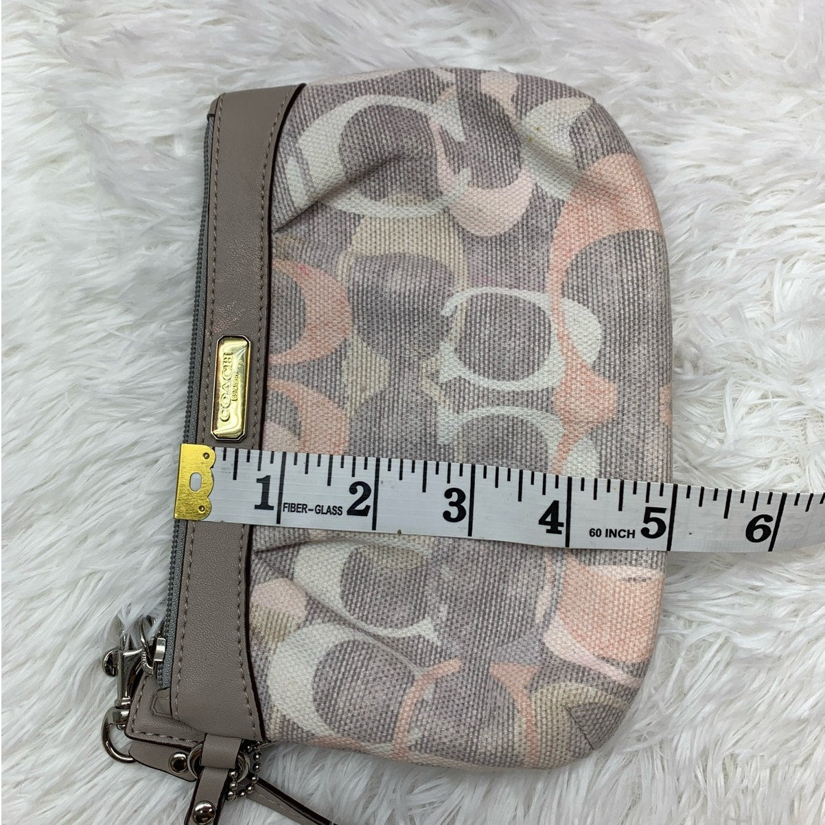 COACH Signature Canvas Wristlet