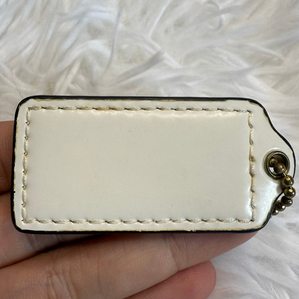 2" COACH Fob Bag Charm Hang tag Hangtag