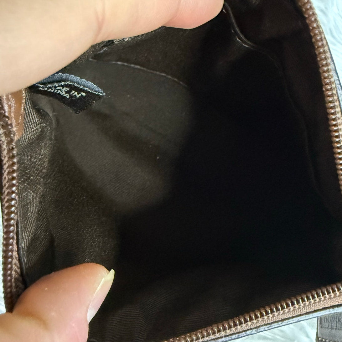 COACH y2k Brown Signature Canvas Wristlet