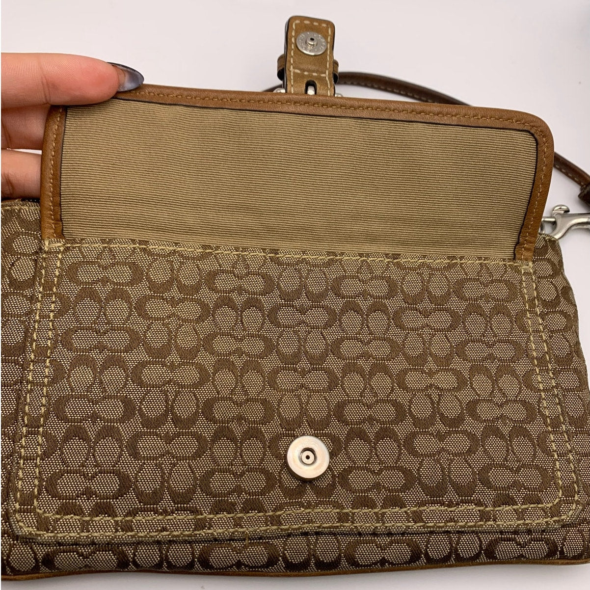 COACH Brown Wristlet