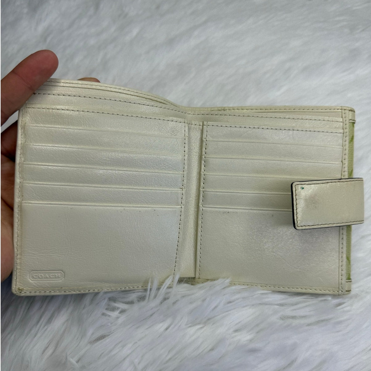 Vintage COACH  y2k Lime Wallet