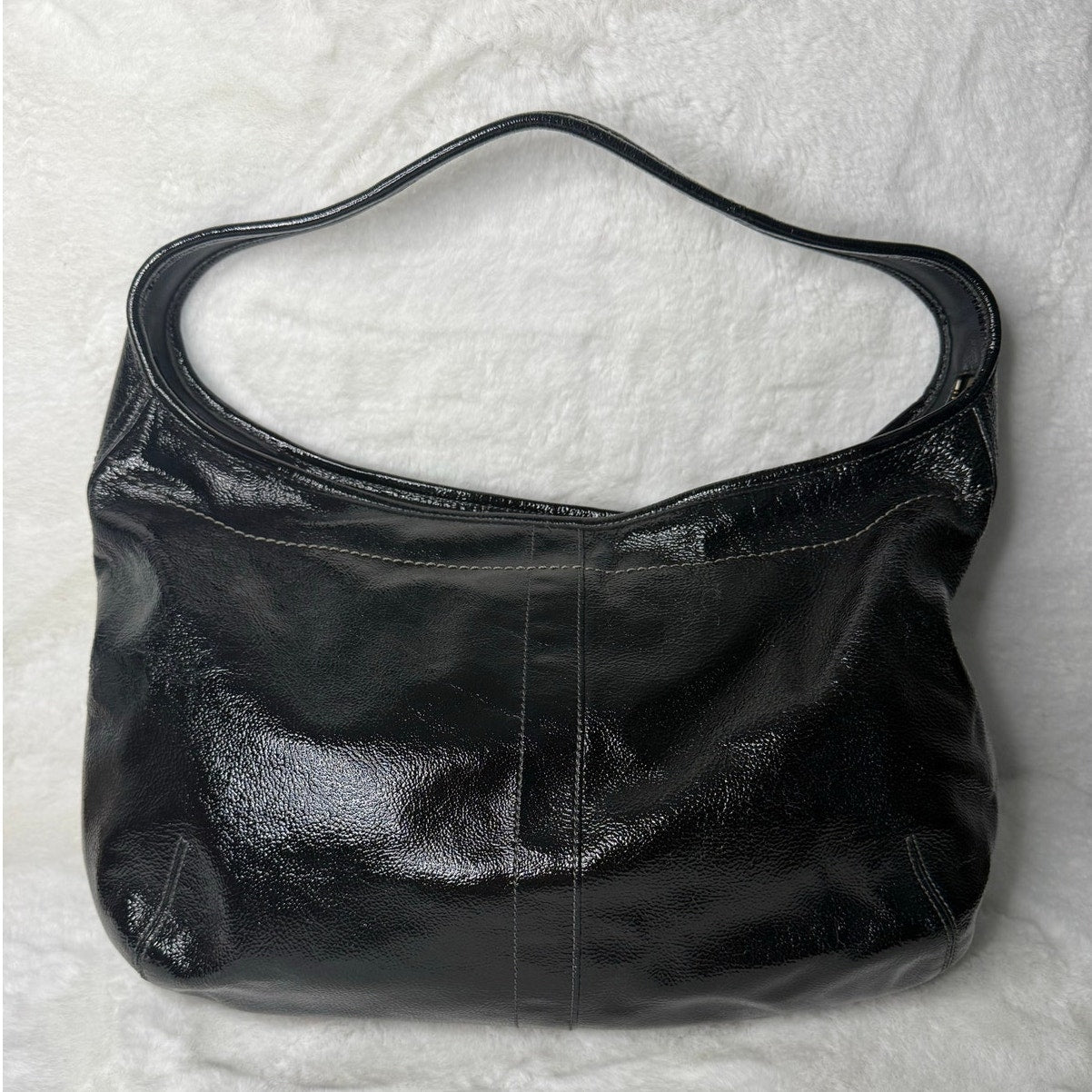 y2k Coach Bag Patent Leather Ergo Turnlock Black Hobo Shoulder Bag