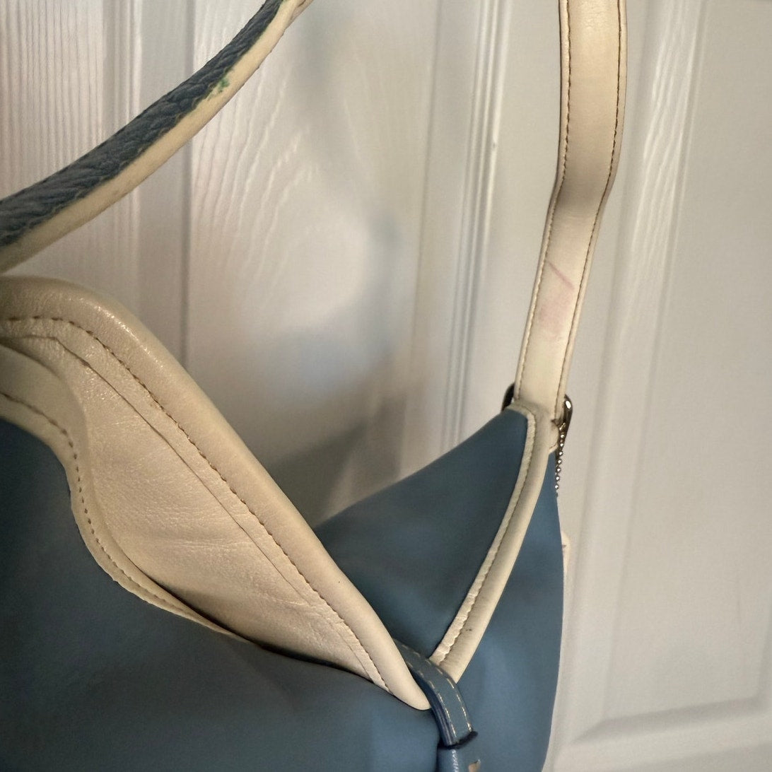 Vintage Y2k COACH Hampton Clip Blue Hobo Shoulder Bag