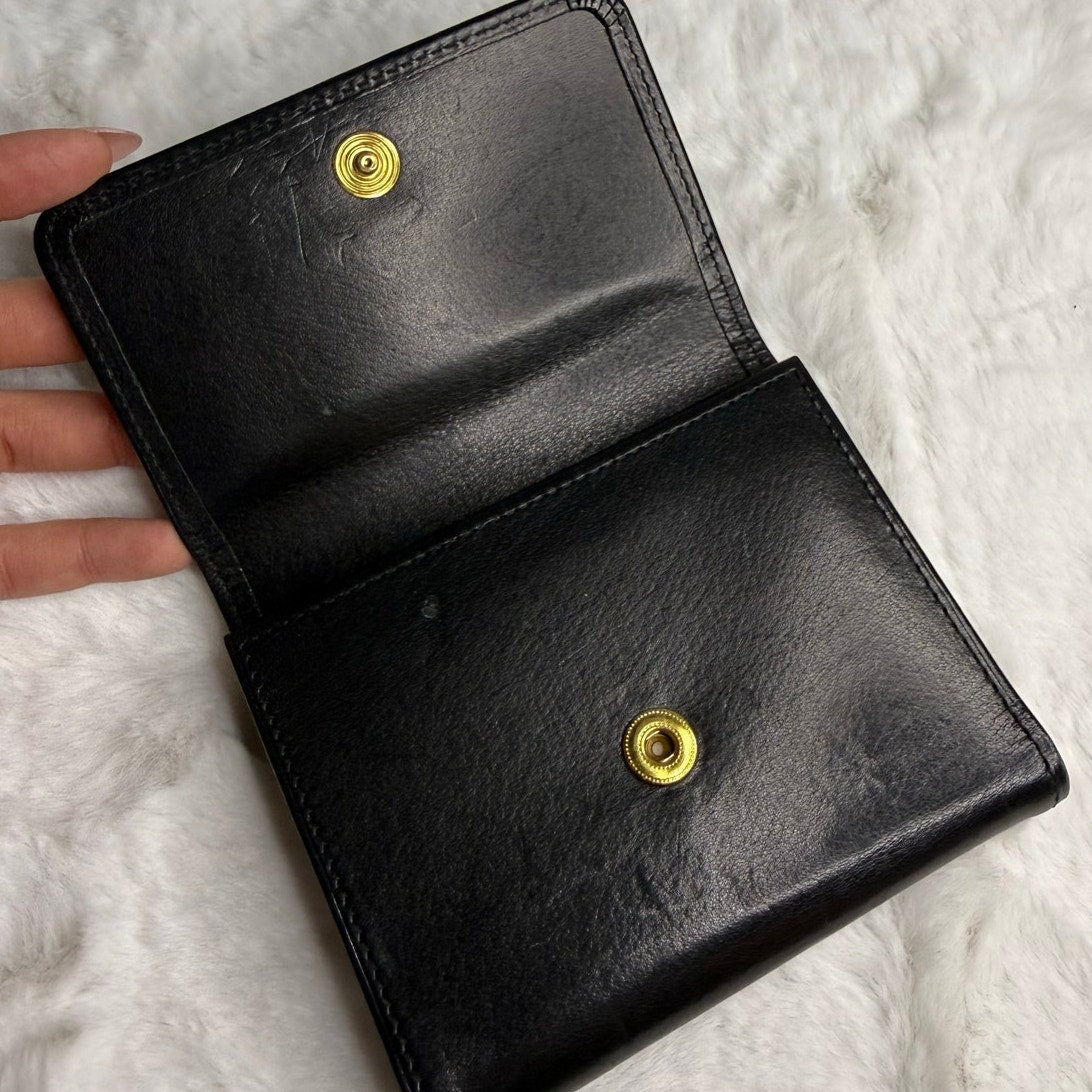 y2k COACH Vintage Black Kisslock Wallet
