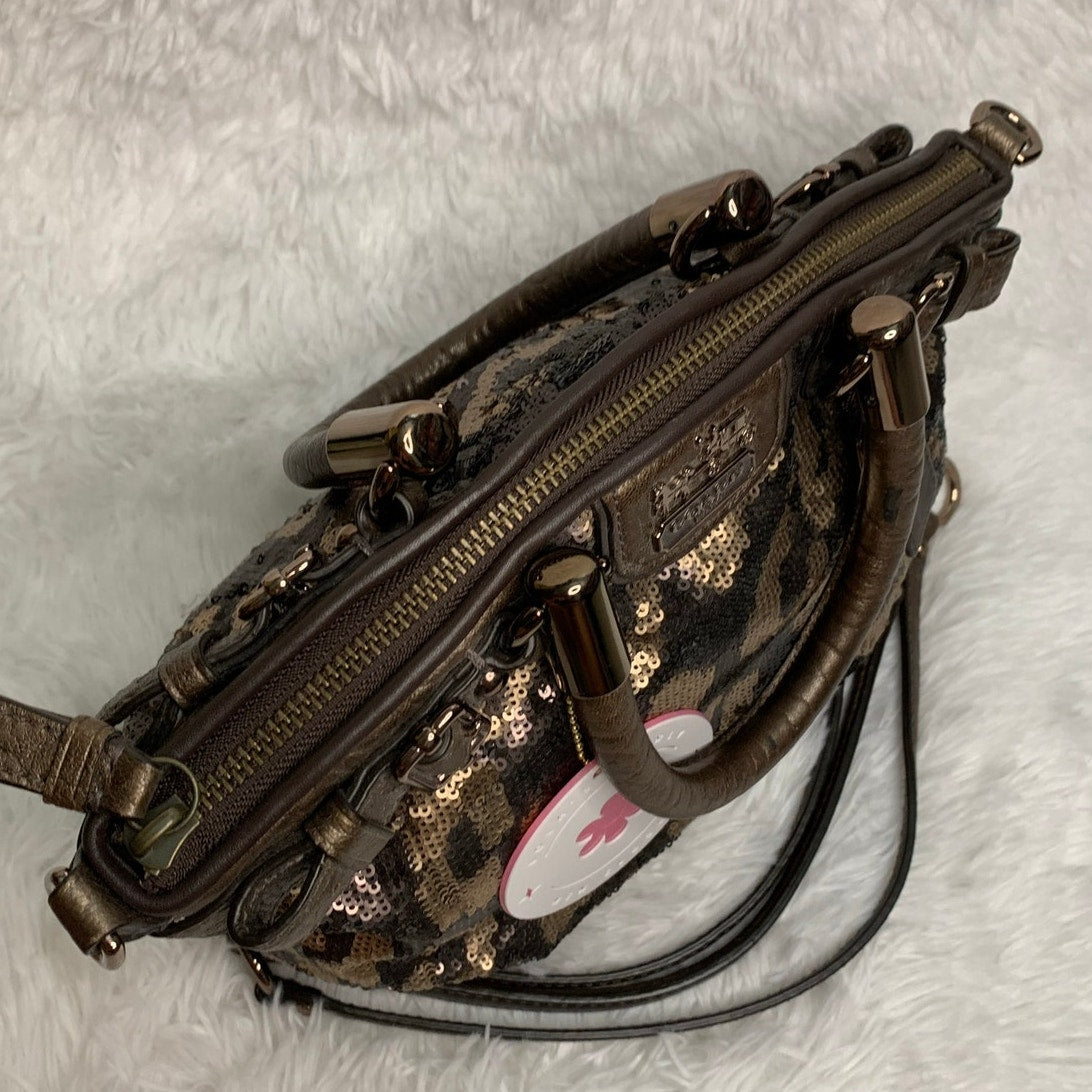 Coach Bag Madison 2011 Sequins Bronze Mini Sophia Satchel Bag