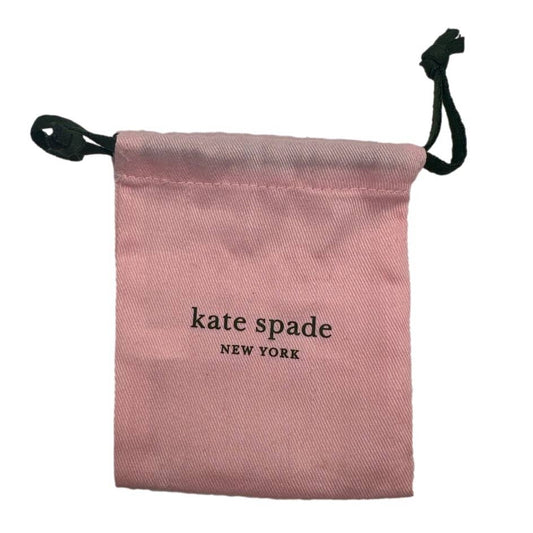 Kate Spade Small Pink Black Foil Pink Drawstring Jewelry Accessories Dust Bags