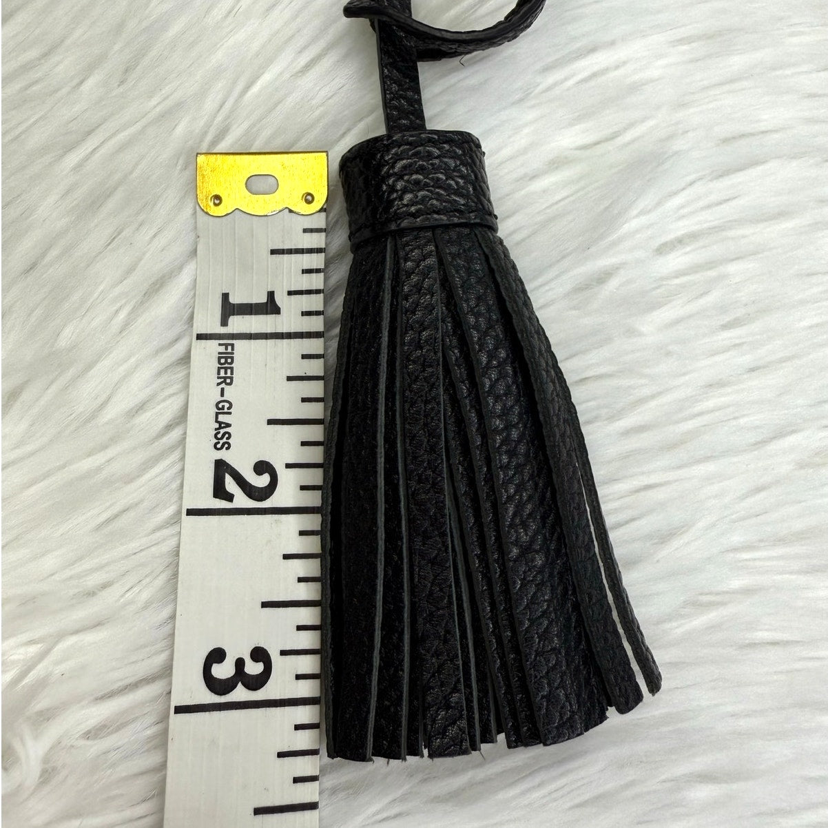 Handbag Replacement Black Pebbled Leather Tassel