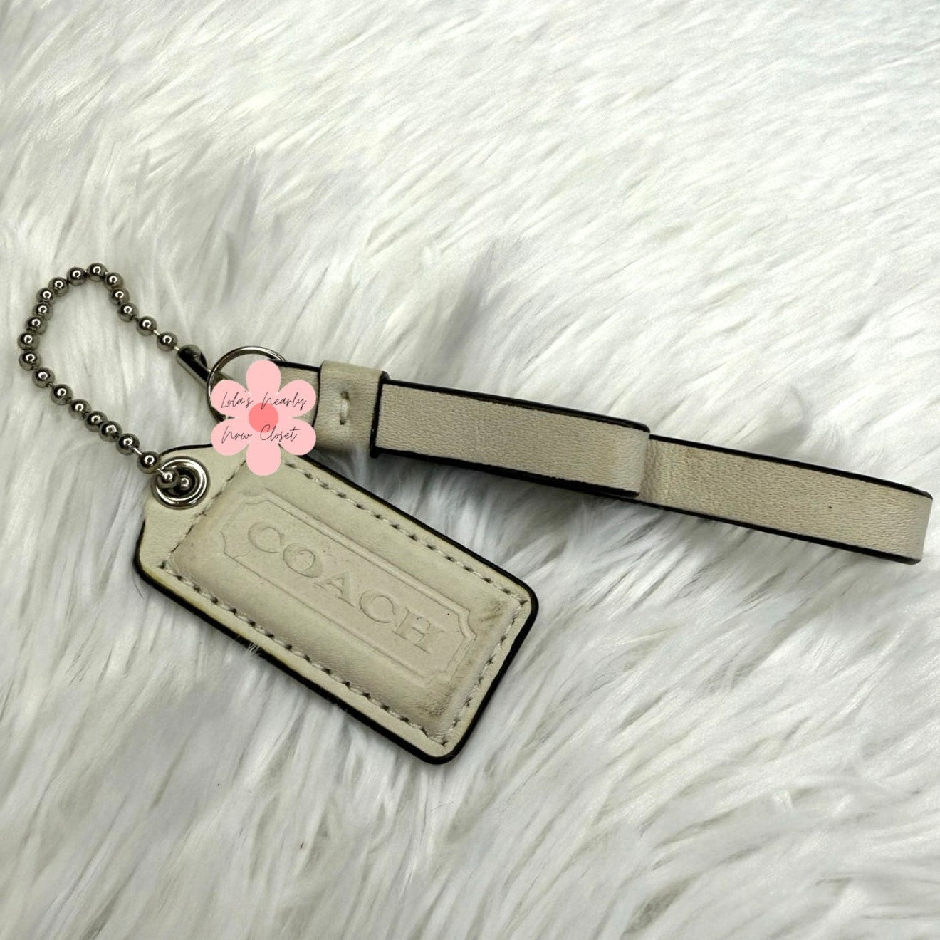 1.5" COACH Fob Bag Charm Hang tag Hangtag