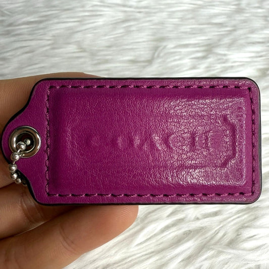 COACH Purple Fob Bag Charm Hang tag Hangtag