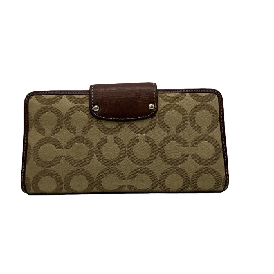 COACH Brown Signature Canvas Wallet