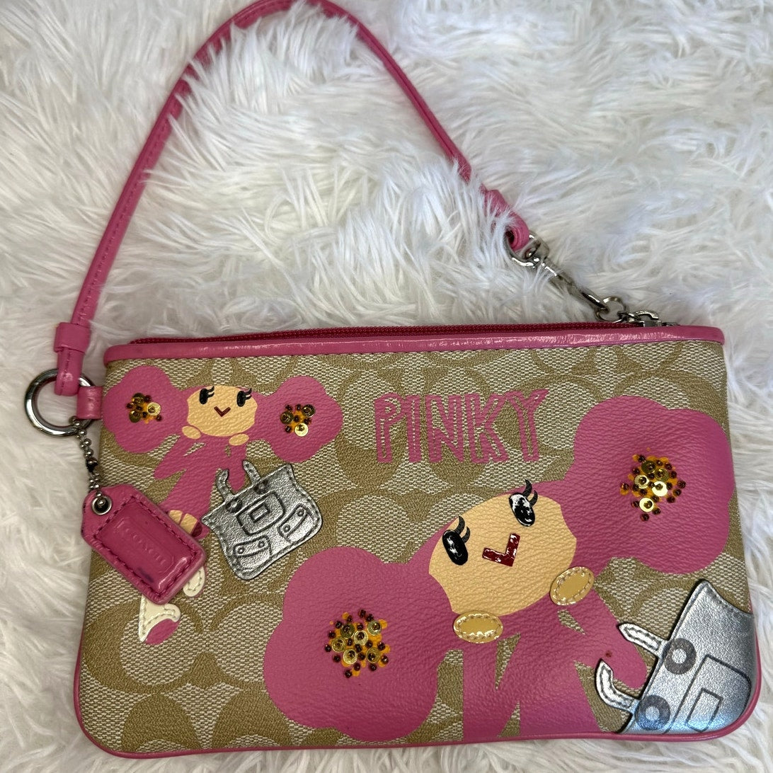 COACH Limit Edition Pinky Poppy Wristlet