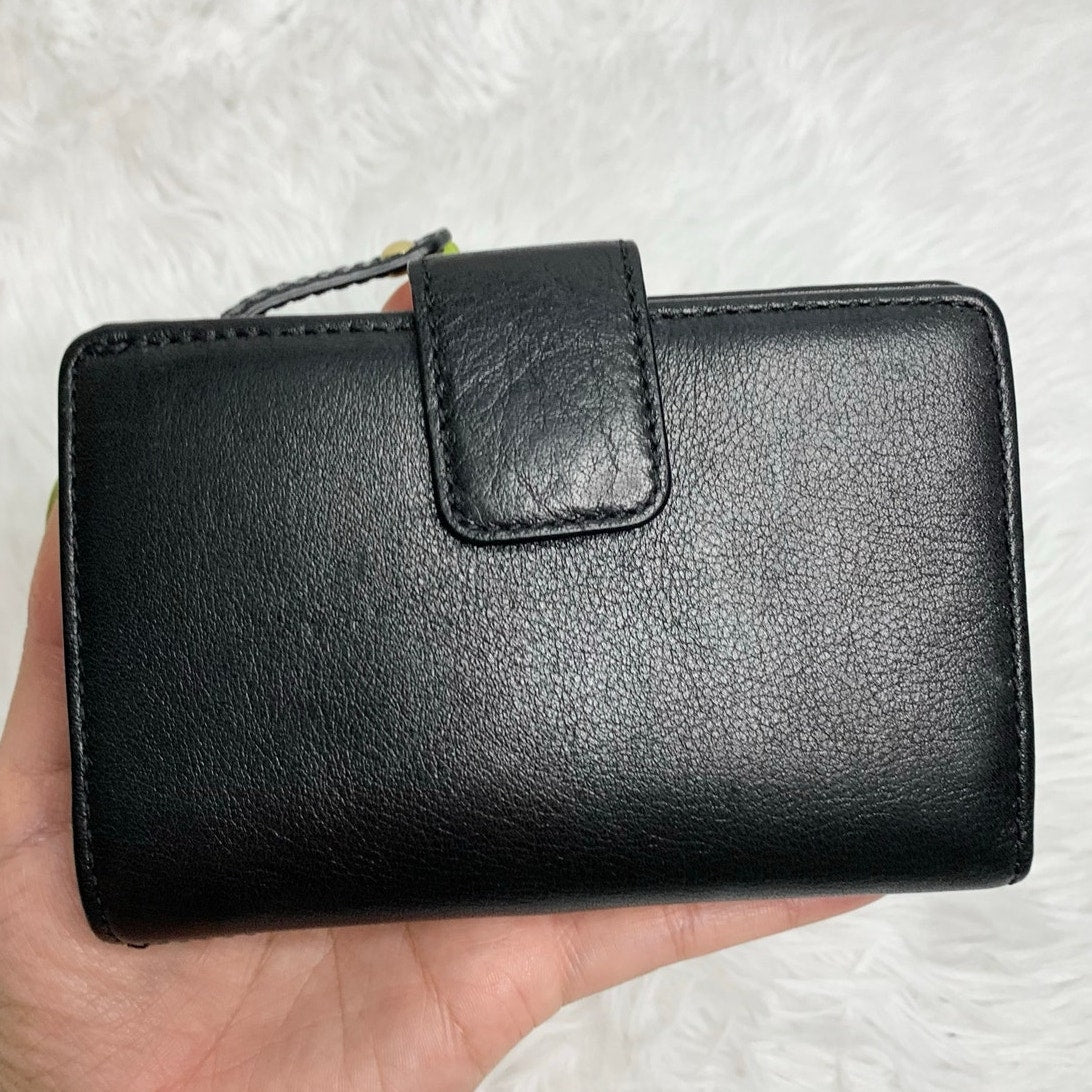 y2k Coach Black Carriage Wallet