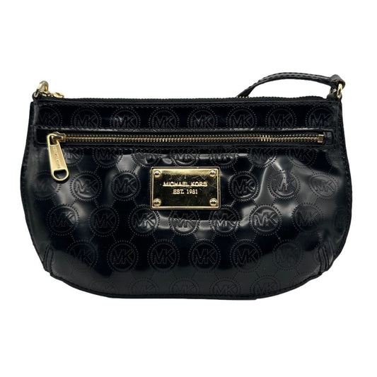 Michael Kors Black Patent Leather Wristlet