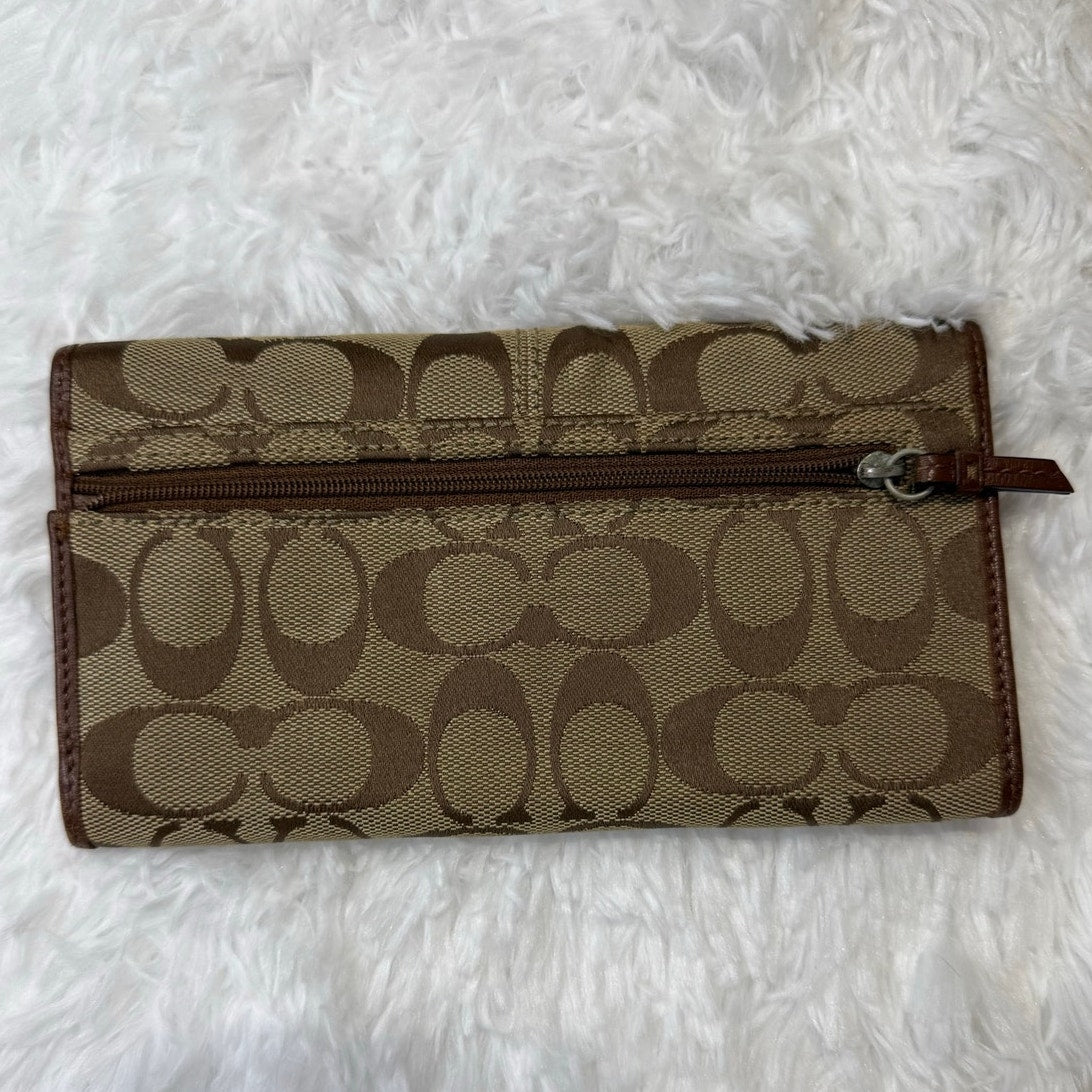 y2k Coach Brown Signature Wallet