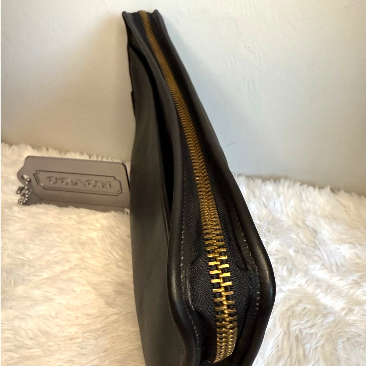 Vintage Coach 5225 Black Leather Document Laptop Portfolio Brief Case USA 1995