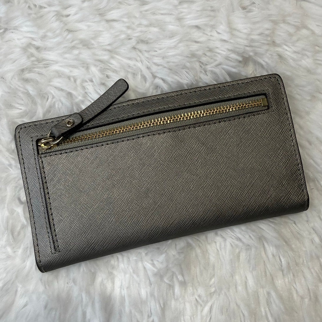 Kate Spade Silver Metallic Bifold Wallet