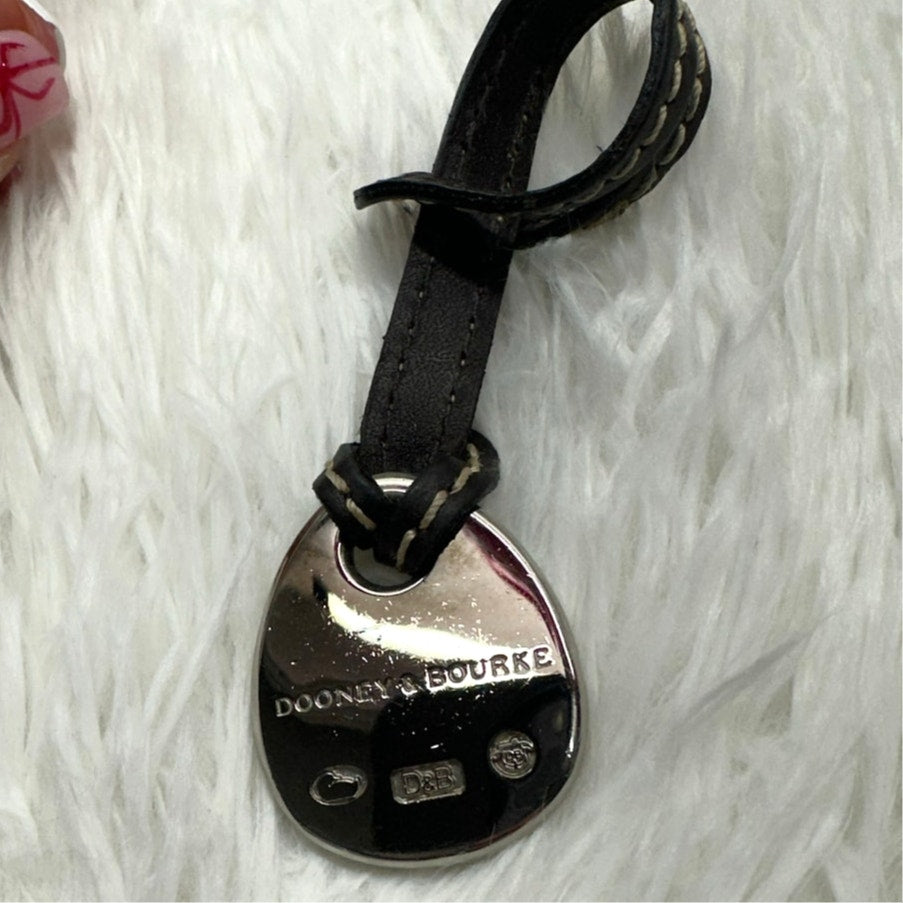 Vintage DOONEY & BOURKE y2k Brown Green Bag Charm Key Fob