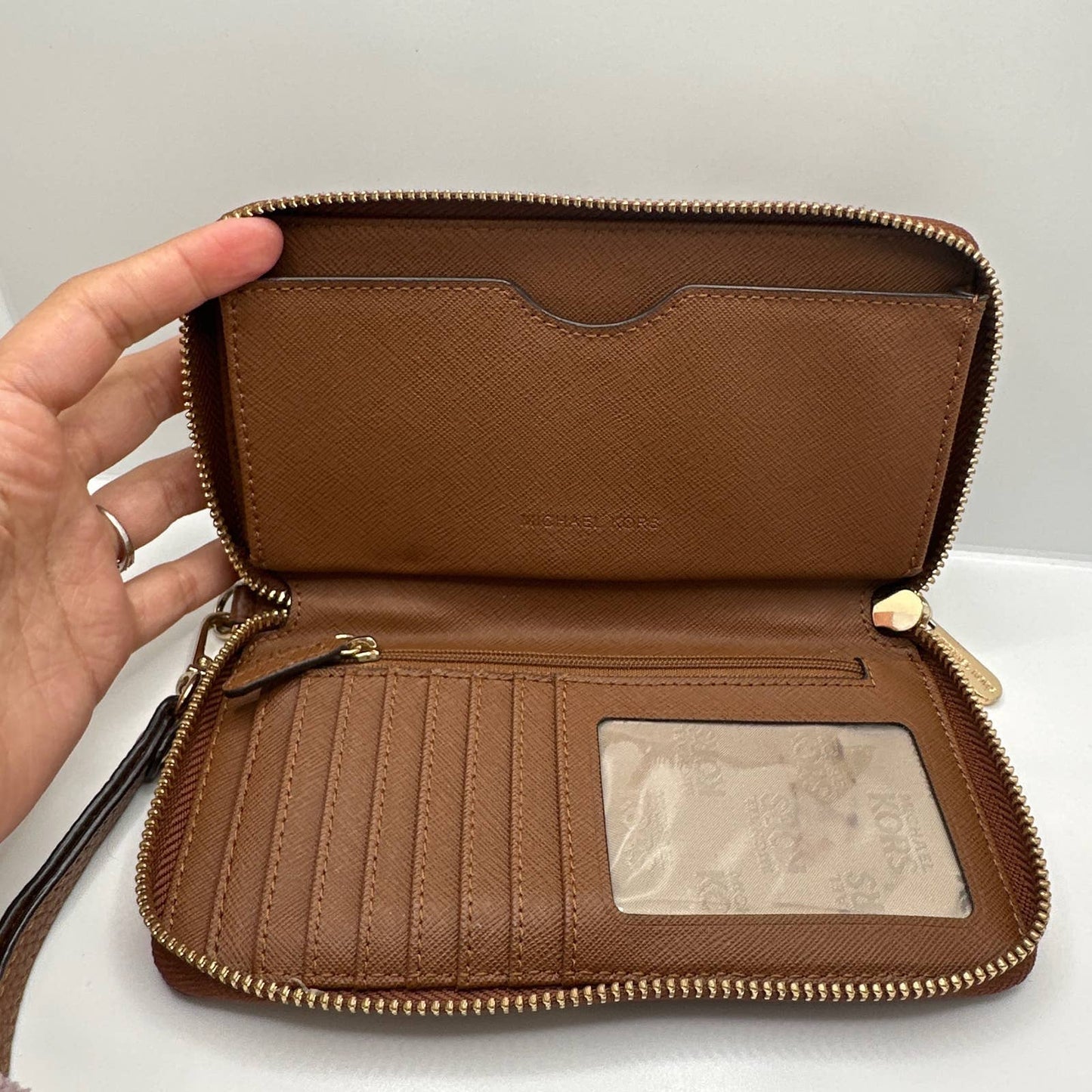 MICHAEL KORS Brown Wallet with Phone Holder