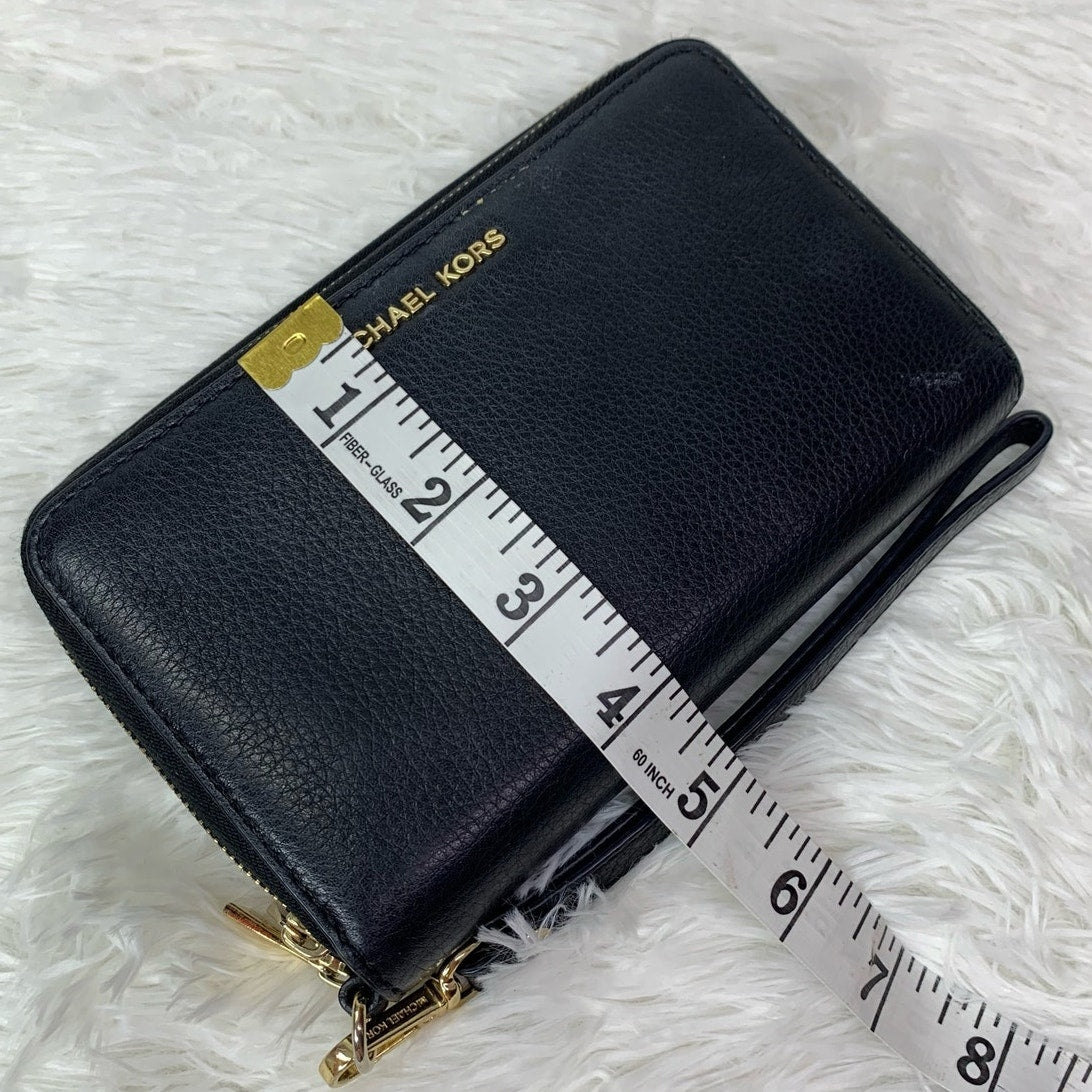 Michael Kors Black Double Zipper Wallet Wristlet