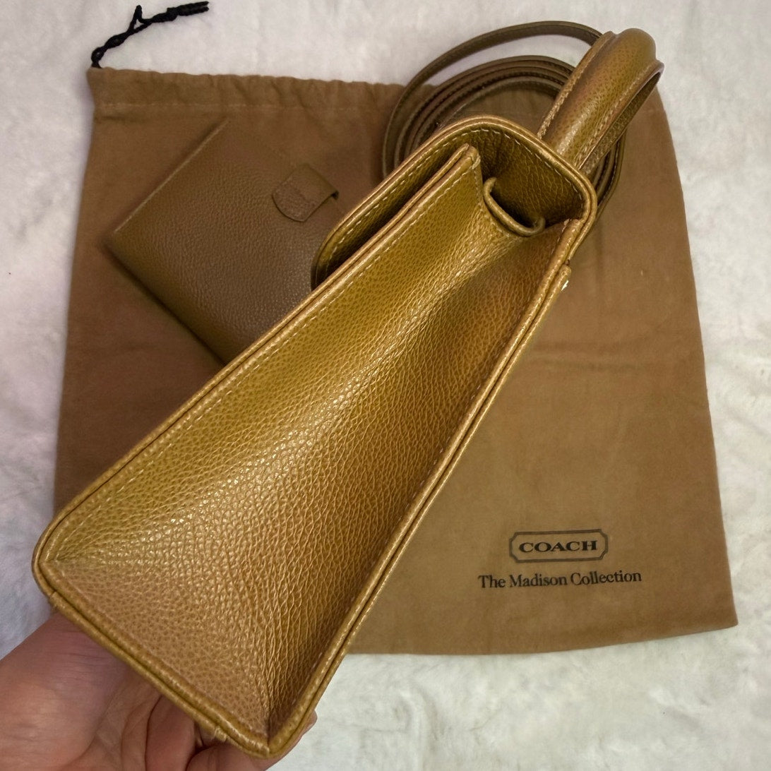Vintage Coach Gracie Citron 4413 Italy 1996 Top Handle Crossbody with Wallet