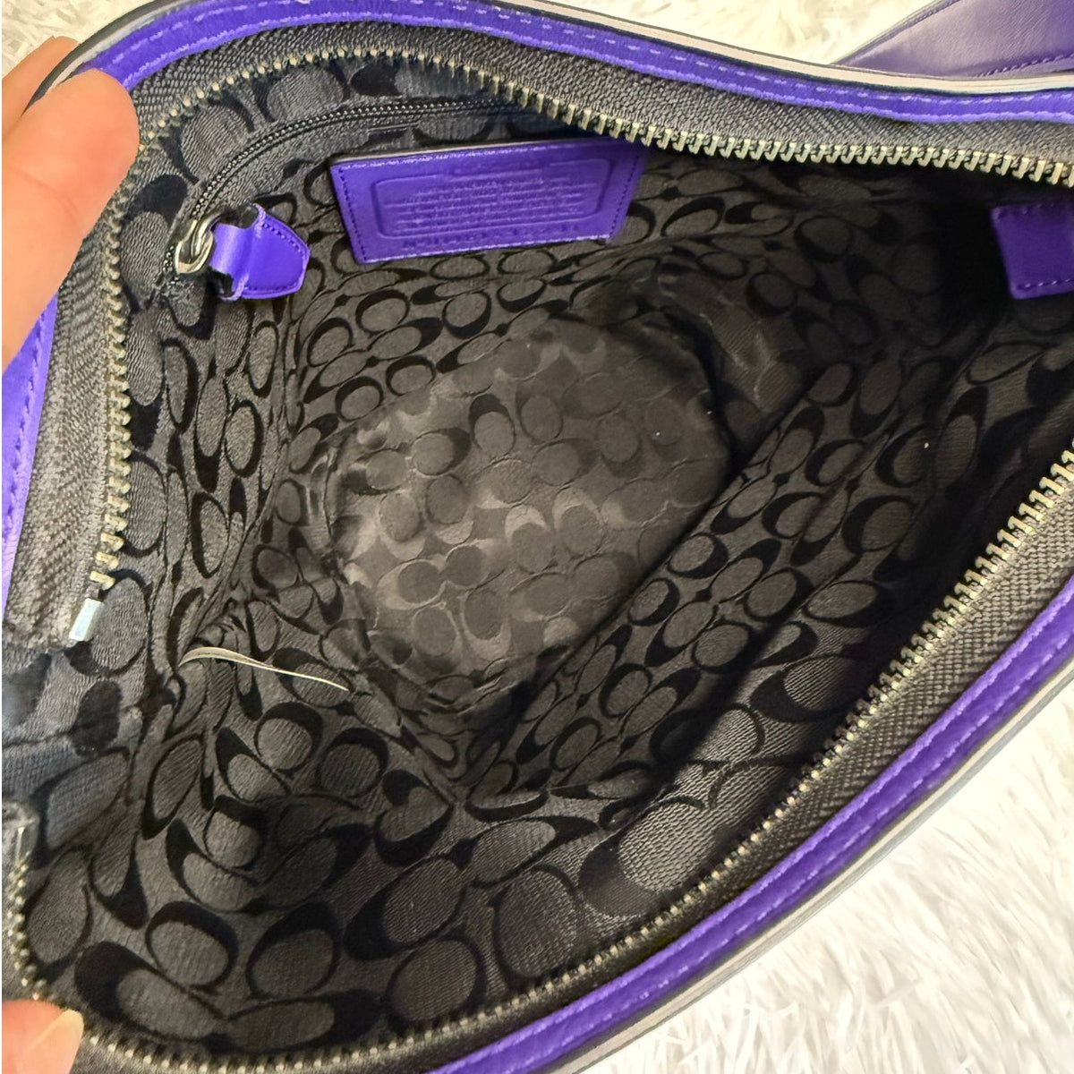 COACH 2014 Bleeker Sport Mini Duffle Purple 32281 Crossbody Shoulder Bag