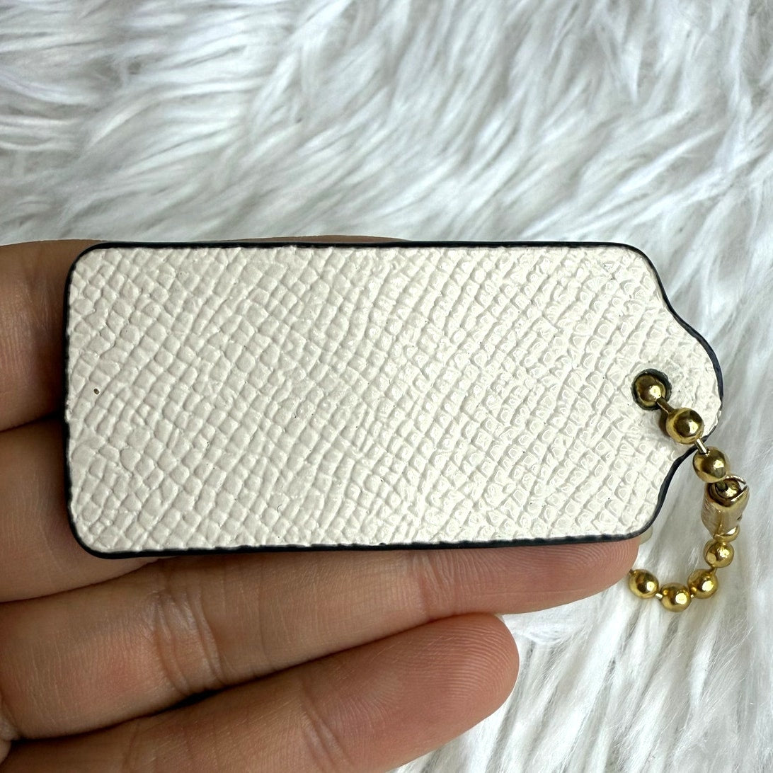 2" COACH Fob Bag Charm Hang tag Hangtag